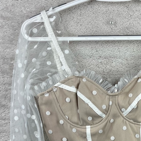 RUNAWAY THE LABEL Mesh Bustier Hello Molly Swiss Dot Corset - Picture 5 of 16